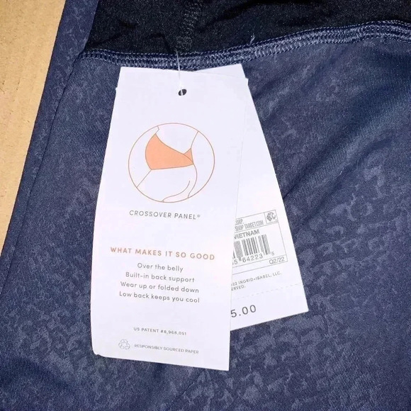 Ingrid & Isabel Women's Leggings maternity Crossover panel Dark Gray size L - Picture 4 of 8